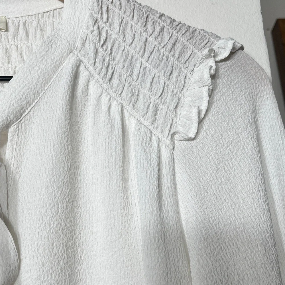 Max Studio White Tie-Neck Blouse - Picture 4 of 7